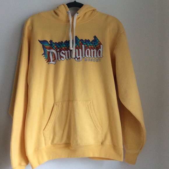 Disney | Tops | Disneyland Resort Hoodie Sweatshirt Yellow Size Medium  Unisex Retro | Poshmark